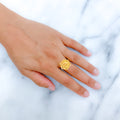 Beautiful Flower 22k Gold Petal Ring