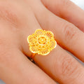 Beautiful Flower 22k Gold Petal Ring