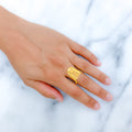 Posh Beaded Vanki 22k Gold Ring