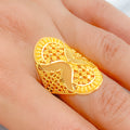 Dressy Jali Adorned 22k Gold Ring