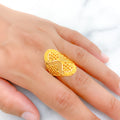 Dressy Jali Adorned 22k Gold Ring