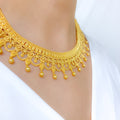 Dressy Symmetrical Tassels 22k Gold Set