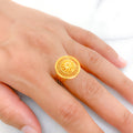 Spiral Flower 22k Gold Ring