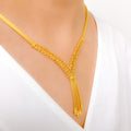 Chic Golden Leaf Necklace Set