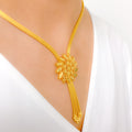 Swirling Leaf 22k Gold Necklace Set