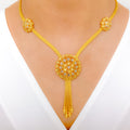 Shimmering Dome Hanging 22k Gold Necklace Set