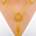 Shimmering Dome Hanging 22k Gold Necklace Set