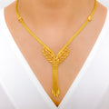 Posh Hanging Tassel Necklace Set