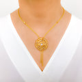 Blooming Flower 22k Gold Necklace Set