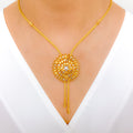 Blooming Flower 22k Gold Necklace Set