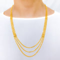 Classy Three Chain Drop 22k Gold Set