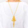 Unique Beaded Tassel Drop 22k Gold Set