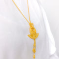 Unique Beaded Tassel Drop 22k Gold Set