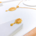 Classy Shimmering 22k Gold Pendant Set