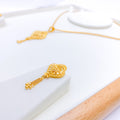 Traditional Tassel 22k Gold Pendant Set