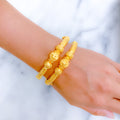 Classic Round Pipe 22k Gold Bangles