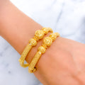 Classic Round Pipe 22k Gold Bangles