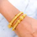 Classic Round Pipe 22k Gold Bangles