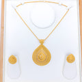 Impressive Sleek 22k Gold Pendant Set