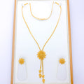 Exclusive Flower Drop 22k Gold Set