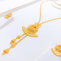 Unique Beaded Tassel Drop 22k Gold Set