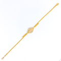 22k-gold-Graceful Eye Shaped CZ Bracelet 