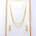 Classy Three Chain Drop 22k Gold Set