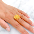 Trendy Open Dome 22k Gold Ring