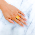 Stylish Blooming Flower 22k Gold Ring