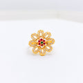 Beautiful Curved Flower Ring