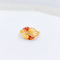 Everyday Red & White CZ Ring