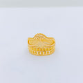 Bright Beaded Dome 22k Gold Ring