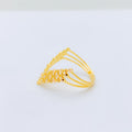 Upscale Beaded 22k Gold Ring