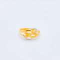 Tasteful Matte Finish 22k Gold Ring