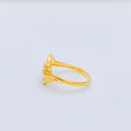 Trendy Floral 22k Gold Ring