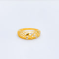 Dressy Beaded 22k Gold Ring