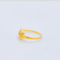 Festive Two-Tone Flower 22k Gold Ring