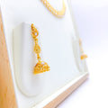 Elegant Pearl 22k Gold Necklace Set