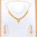 Graceful Pearl Drop 22k Gold Necklace Set