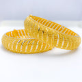 Fancy Sophisticated Medium 22k Gold Bangles