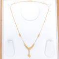 Fancy Shimmering Drop 22k Gold Necklace