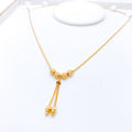 Modern Subtle Drop 22k Gold Necklace