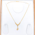 Gorgeous Beaded Drop 22k Gold Necklace