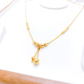 Delicate Lush Drop 22k Gold Necklace