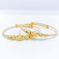 Zigzag Baby 22k Gold Bangles