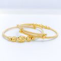 Zigzag Baby 22k Gold Bangles