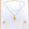 Fancy Adorned 22k Gold Pendant Set