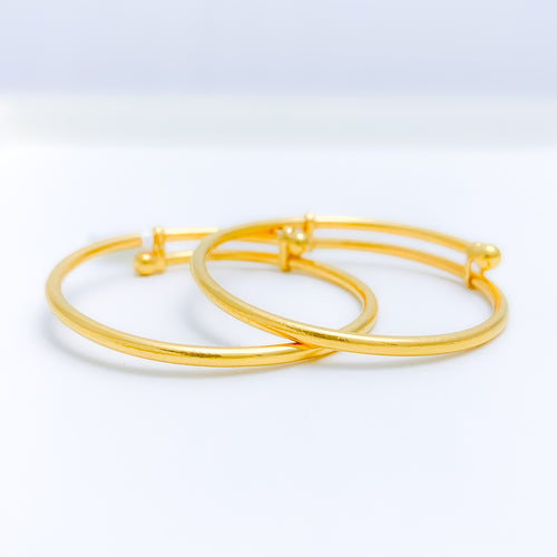 Simple Gold Baby 22k Gold Bangles