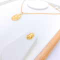 Unique Shining 22k Gold Pendant Set