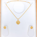 Exclusive Matte 22k Gold Pendant Set